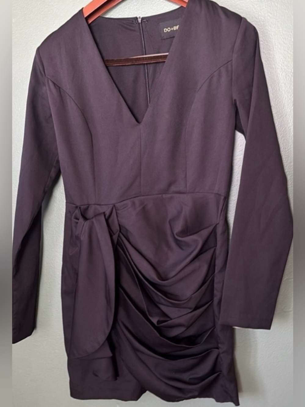 Do+Be black draped mini rare dress